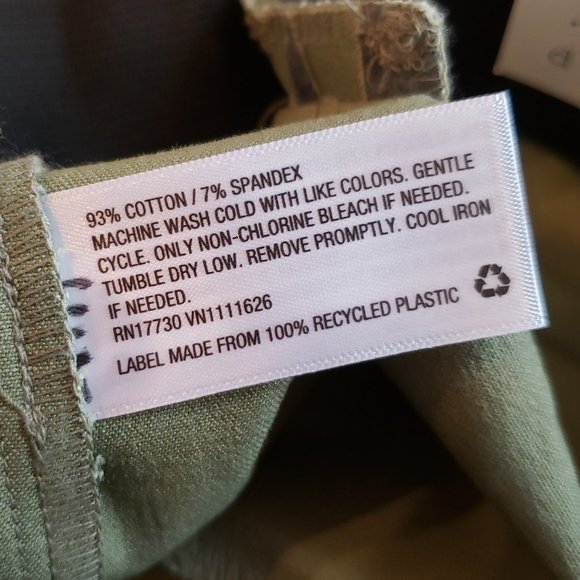 A New Day Skinny Ankle High Rise Chino Pants Size 2 Stretch Olive Green NEW - Picture 6 of 6